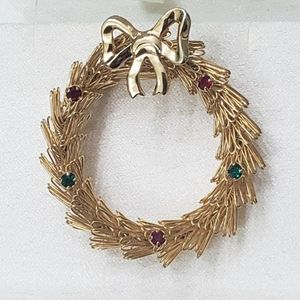🎄Christmas wreath brooche